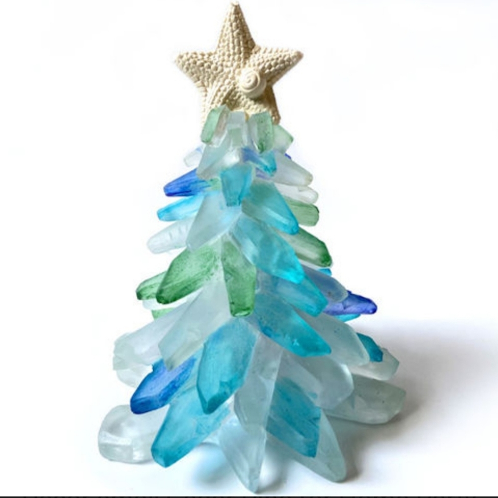 Fir Pine Resin Multi color Shell accent Tree - Picture 1 of 9